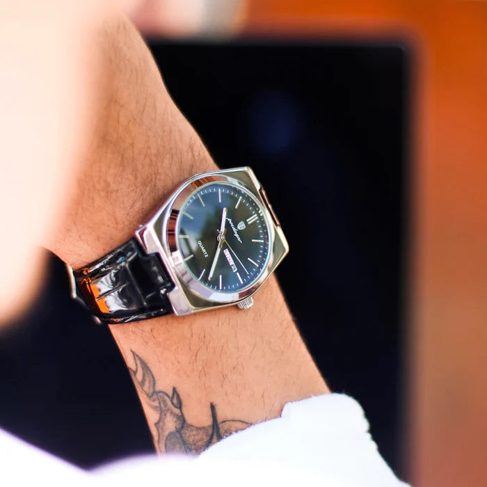 Luno Leather Silver