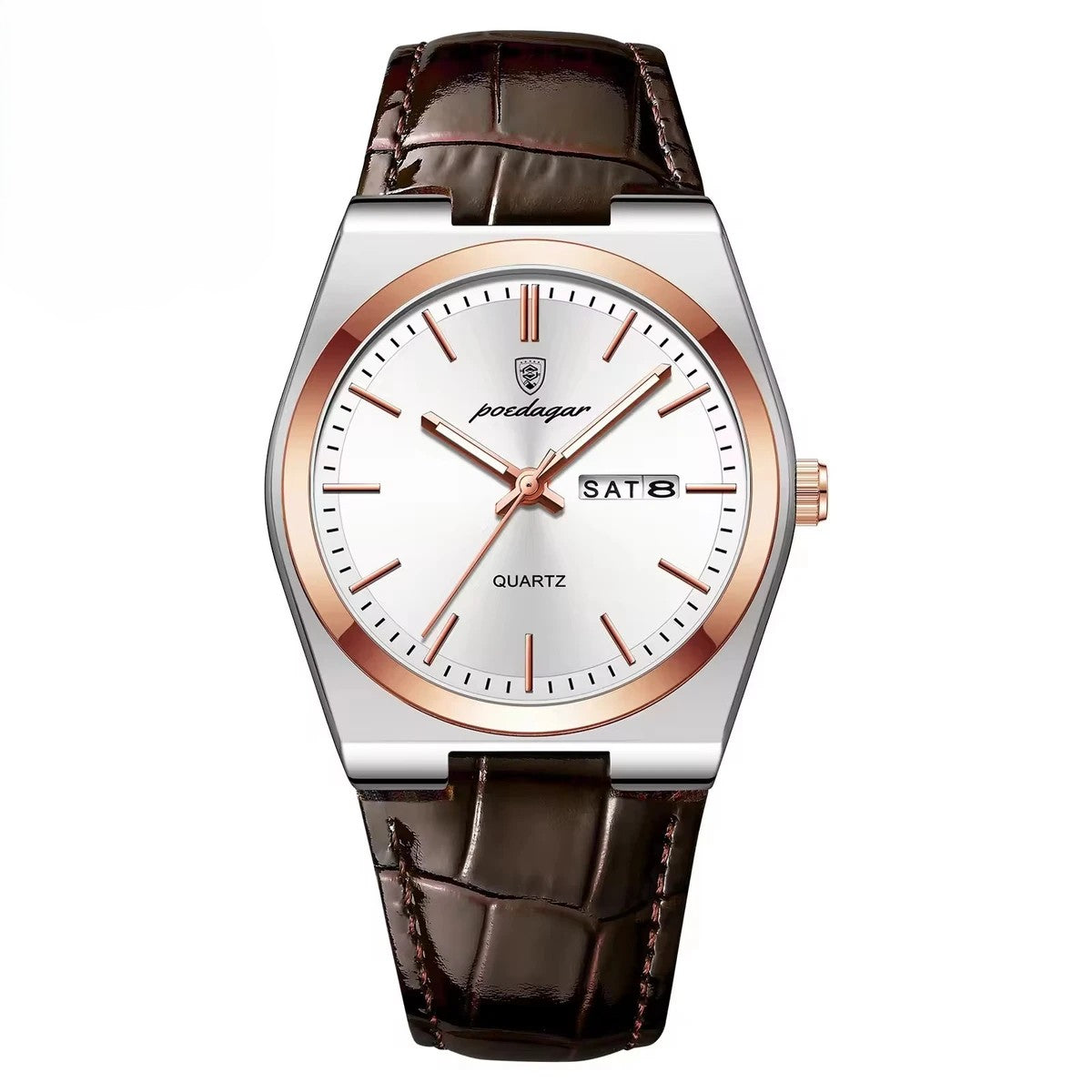 Luno Leather White Rose