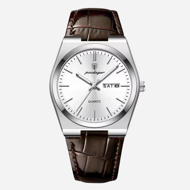 Luno Leather Silver